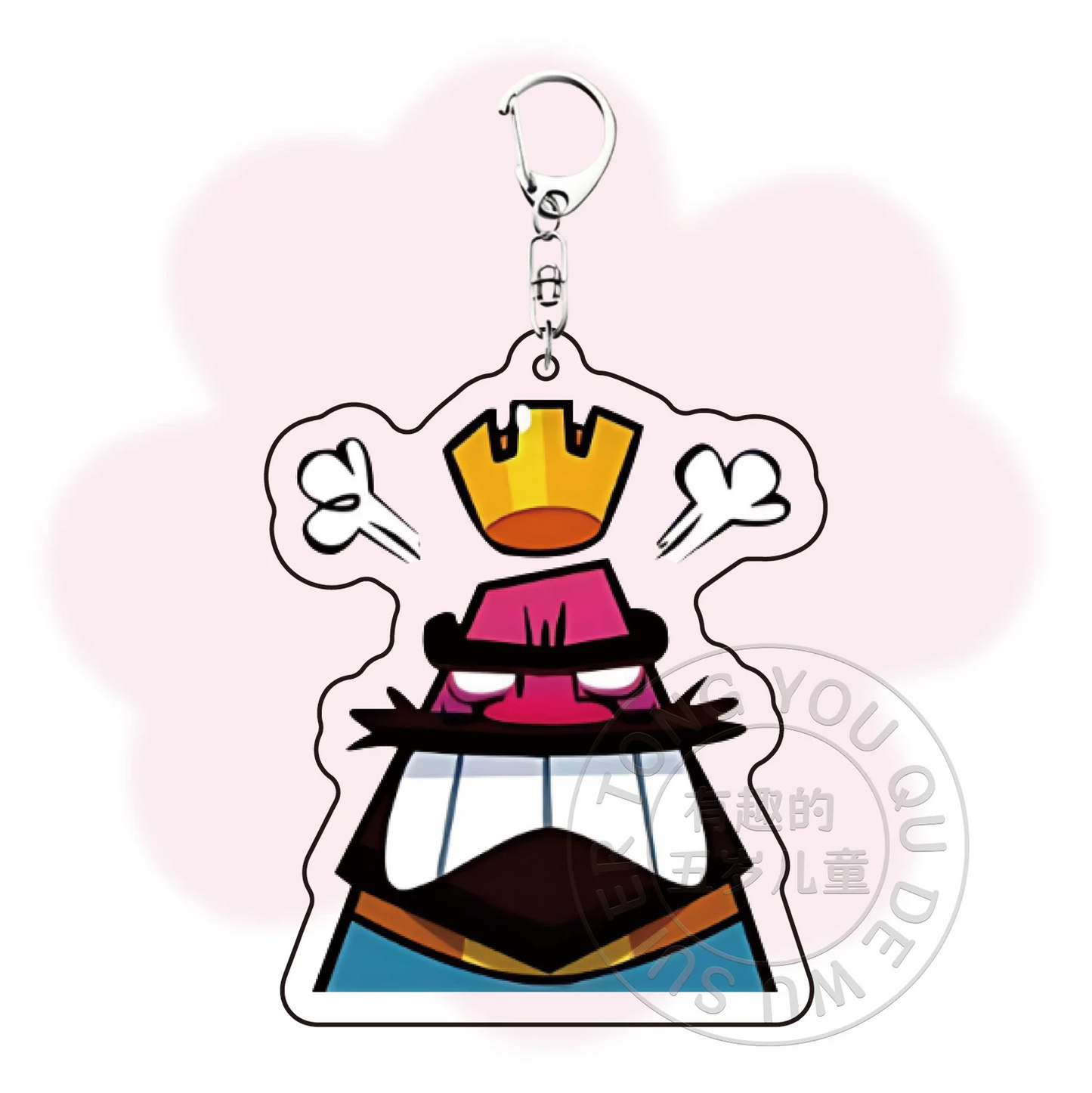 Clash Royale King Emoticon Game Peripherals Cute Acrylic Key Chain Keychains Model Pendant Decoration Kid Toys Gift