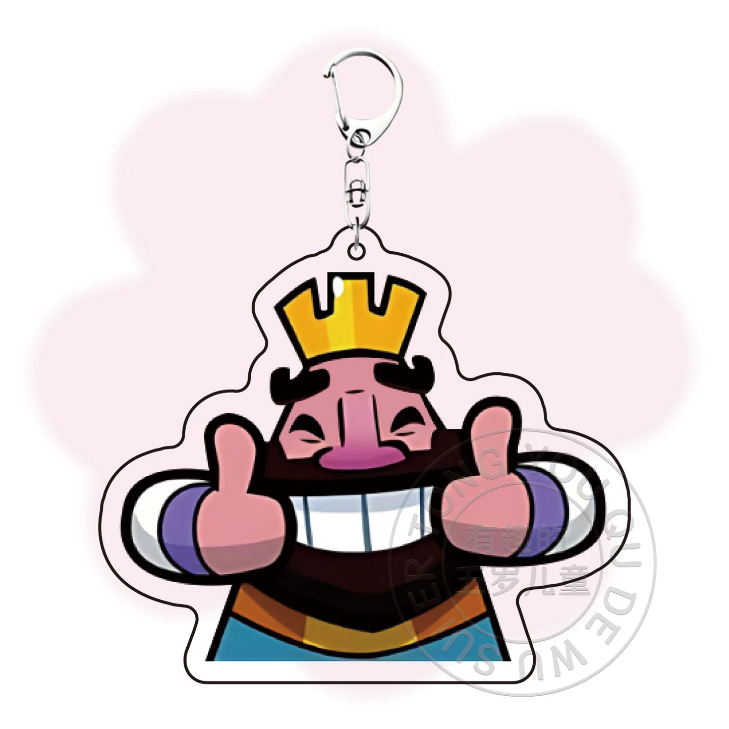 Clash Royale King Emoticon Game Peripherals Cute Acrylic Key Chain Keychains Model Pendant Decoration Kid Toys Gift