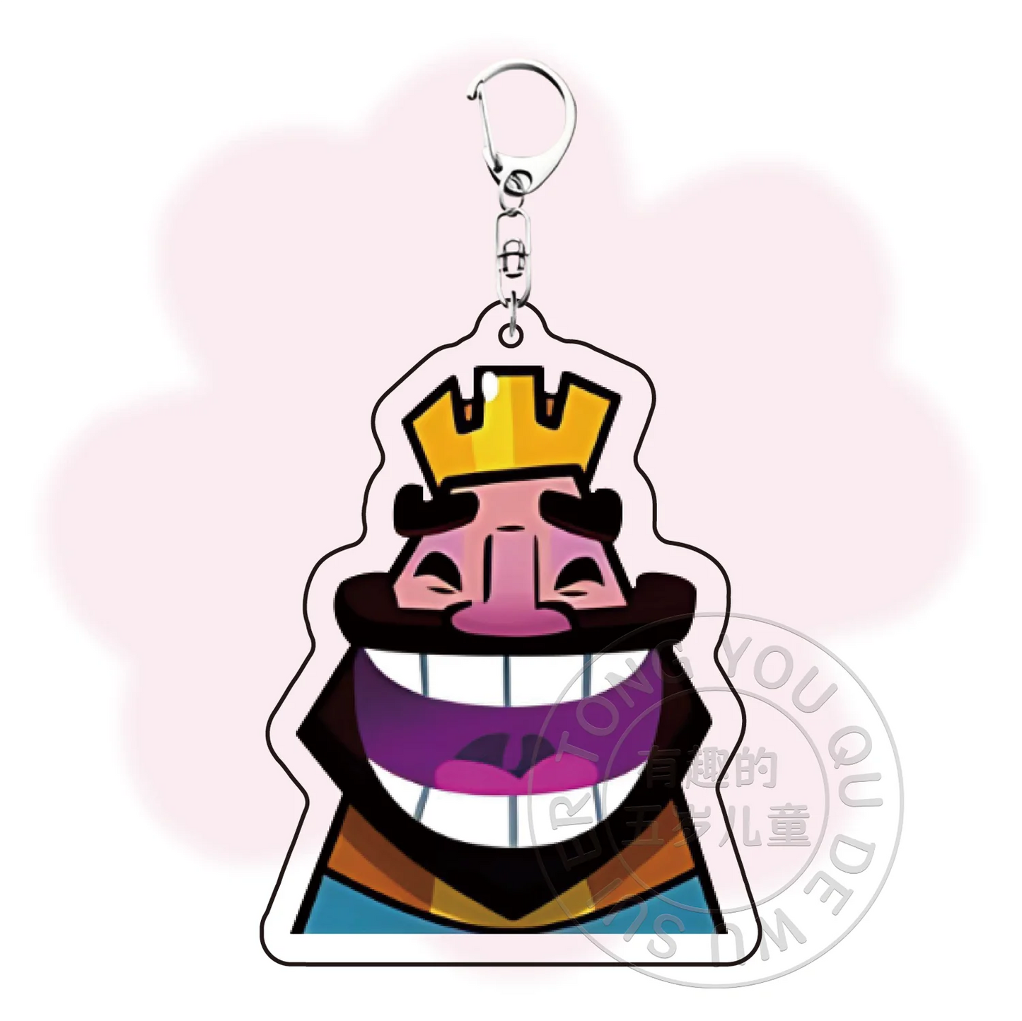 Clash Royale King Emoticon Game Peripherals Cute Acrylic Key Chain Keychains Model Pendant Decoration Kid Toys Gift