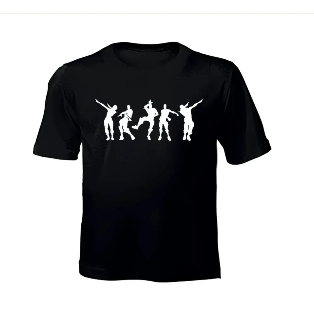 2025 New Hot Sell Fortniter Celebrations T-Shirt Adult Men's Gaming Dance Discout Hot New Fashion Short Sleeve Cotton Top Tees