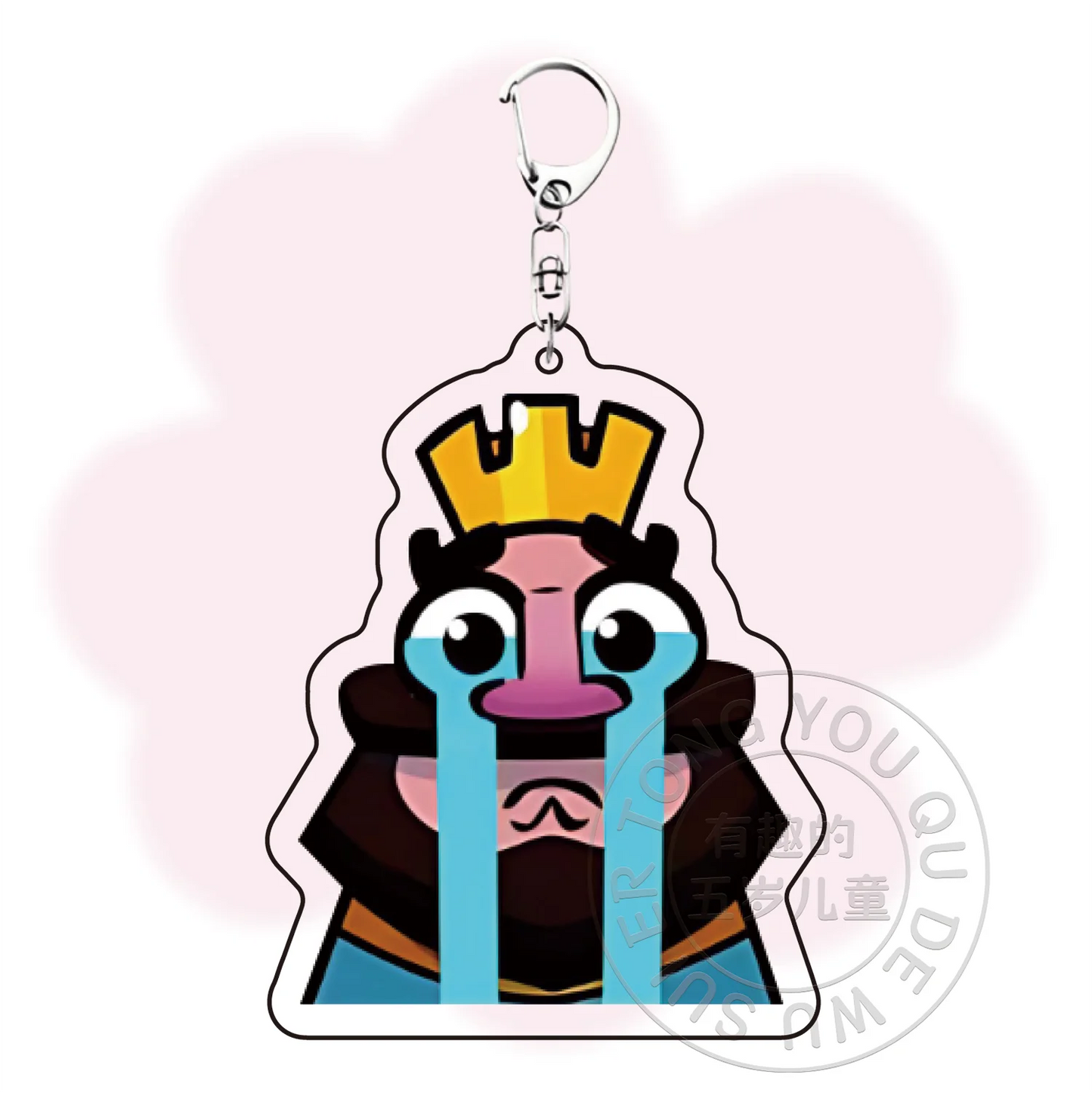 Clash Royale King Emoticon Game Peripherals Cute Acrylic Key Chain Keychains Model Pendant Decoration Kid Toys Gift